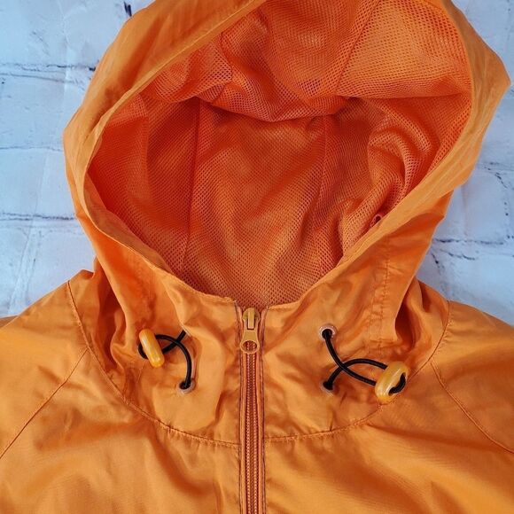 🔹️NWT Disneyland 1955 Orange & Gray Lightweight Hooded Windbreaker Small - Picture 5 of 12